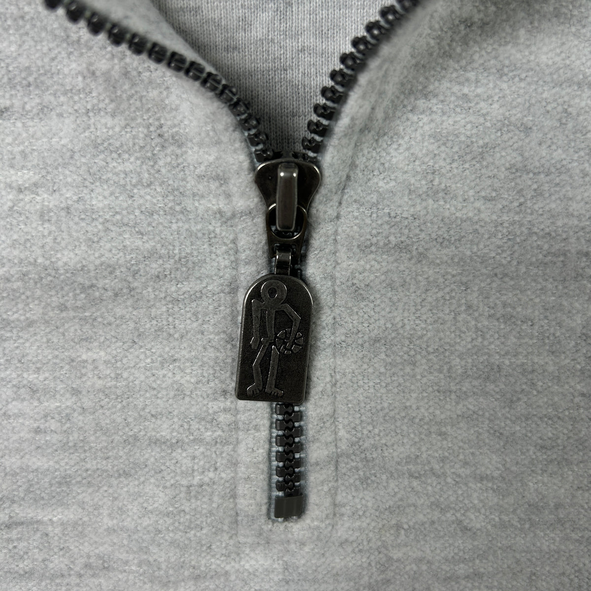 M - 1990's Adidas Grey Streetball Fleece Half-Zip Hoodie