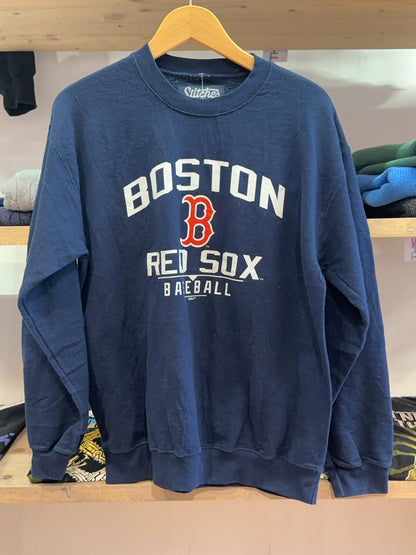 M - STITCHES MLB MENS BOSTON RED SOX CREW NECK PULLOVER SWEATSHIRT