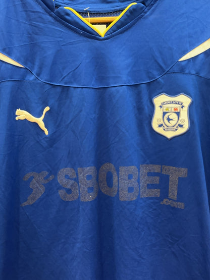 2010-2011 Cardiff City FC Puma Home Football Shirt 12 - L