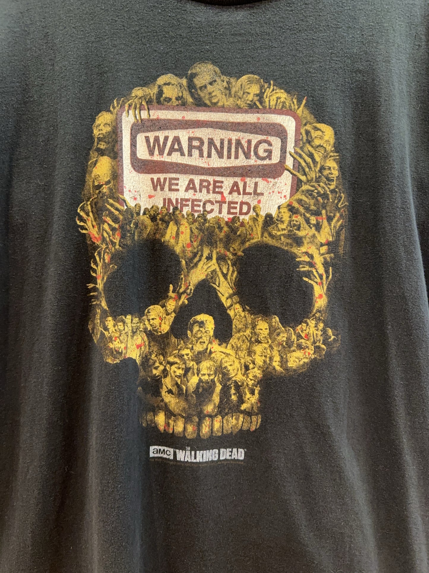 The Walking Dead Skull Graphic Sleeveless Black T-Shirt