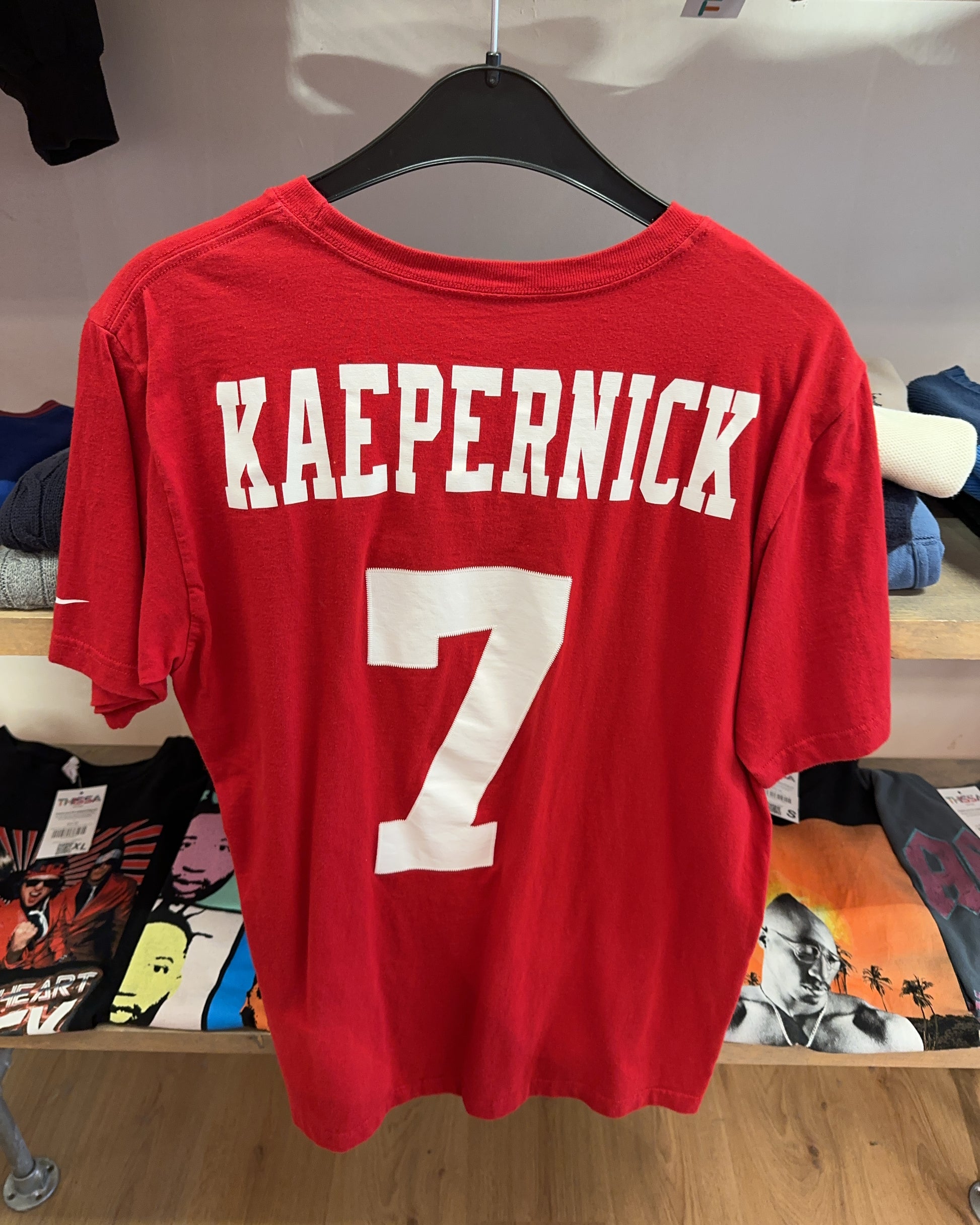 M - San Francisco 49ers Colin Kaepernick #7 Nike Red T-Shirt