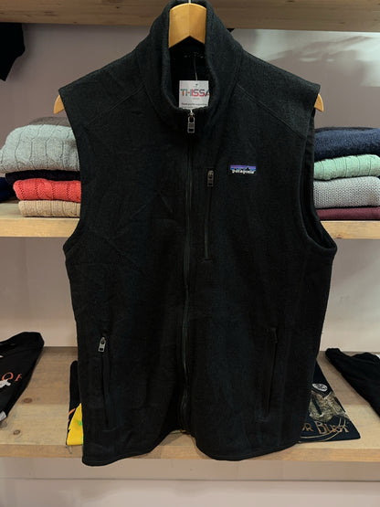 Patagonia Black Full-Zip Fleece Vest Large - L
