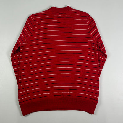 S - 1980's Vintage Adidas Stripes Ventex Sweatshirt
