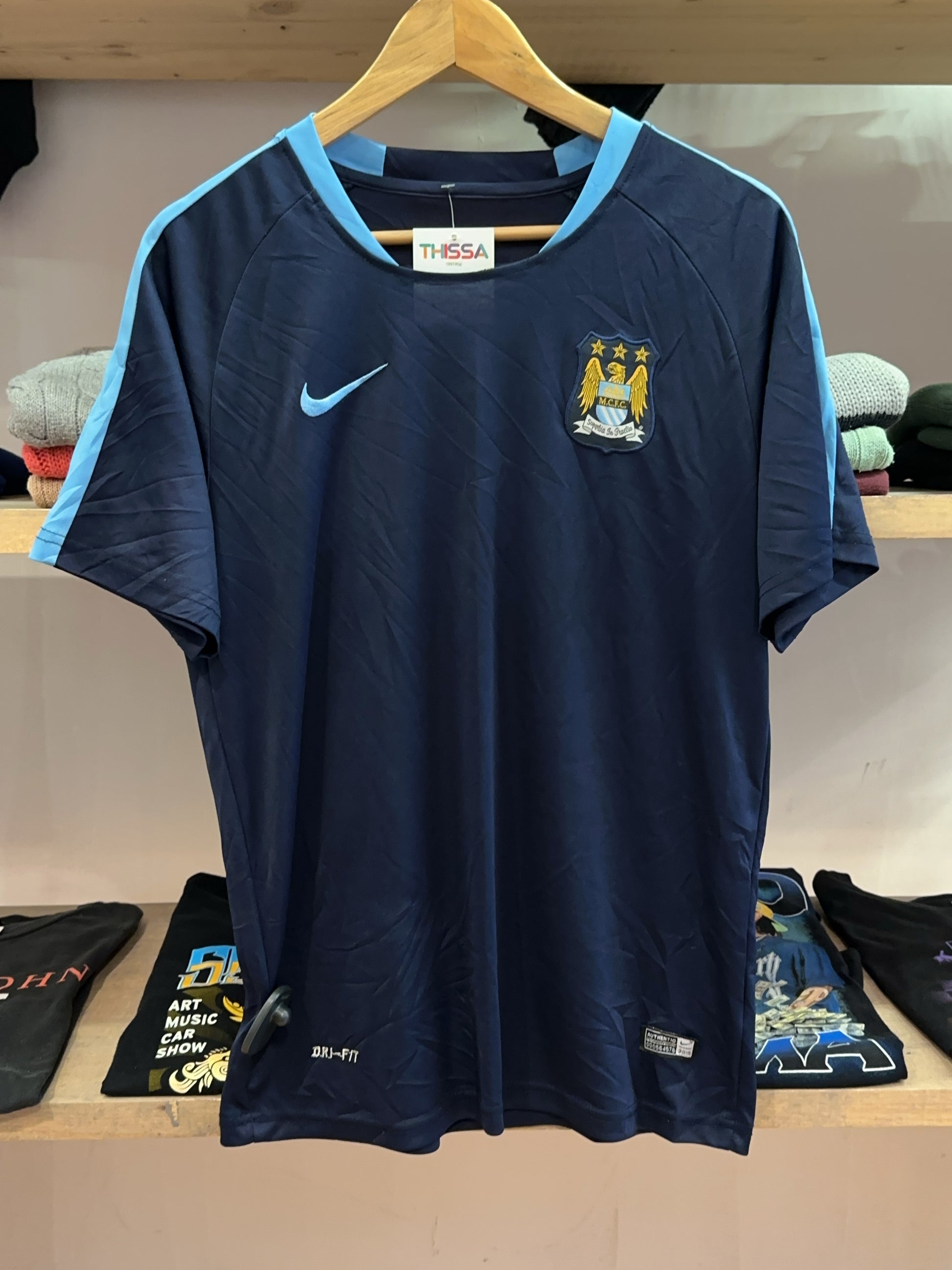 2015-16 Manchester City Nike Football Shirt - S
