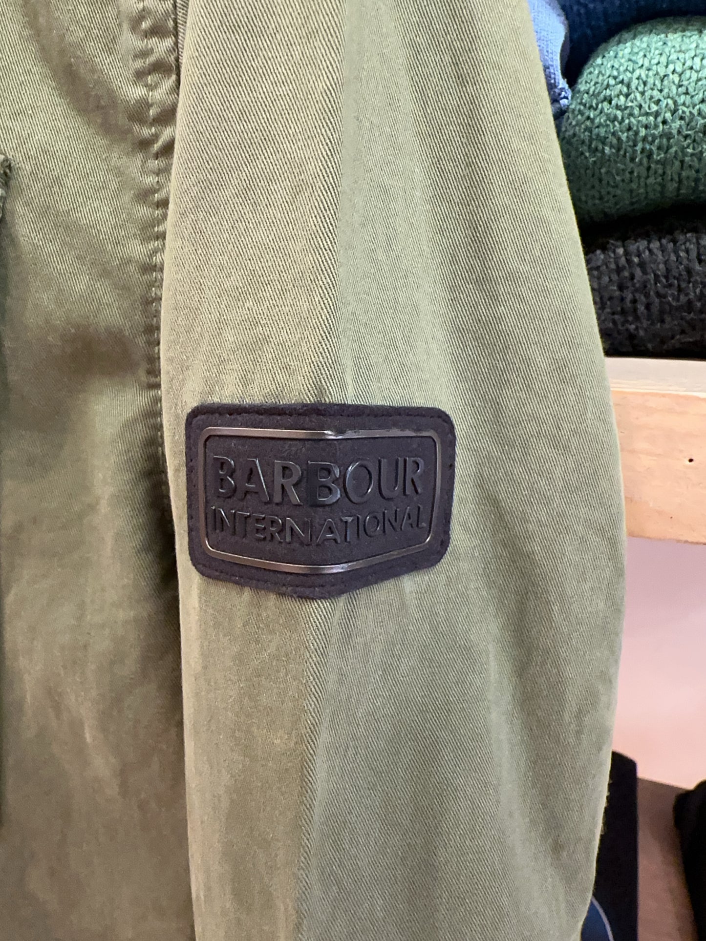 M - Barbour International Olive Overshirt Jacket