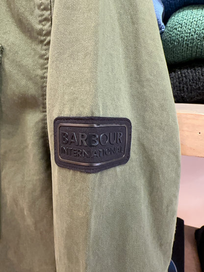 M - Barbour International Olive Overshirt Jacket