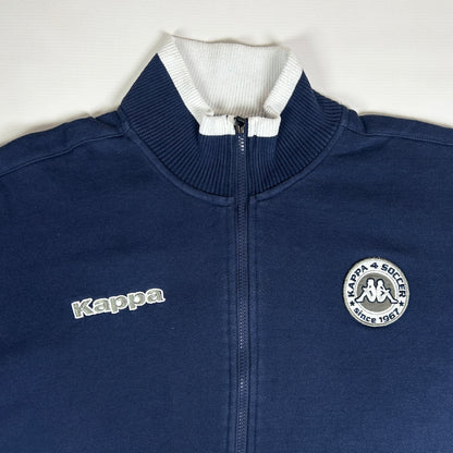 XL - Vintage 1990's Kappa Men’s Navy Zip-Up Track Jacket