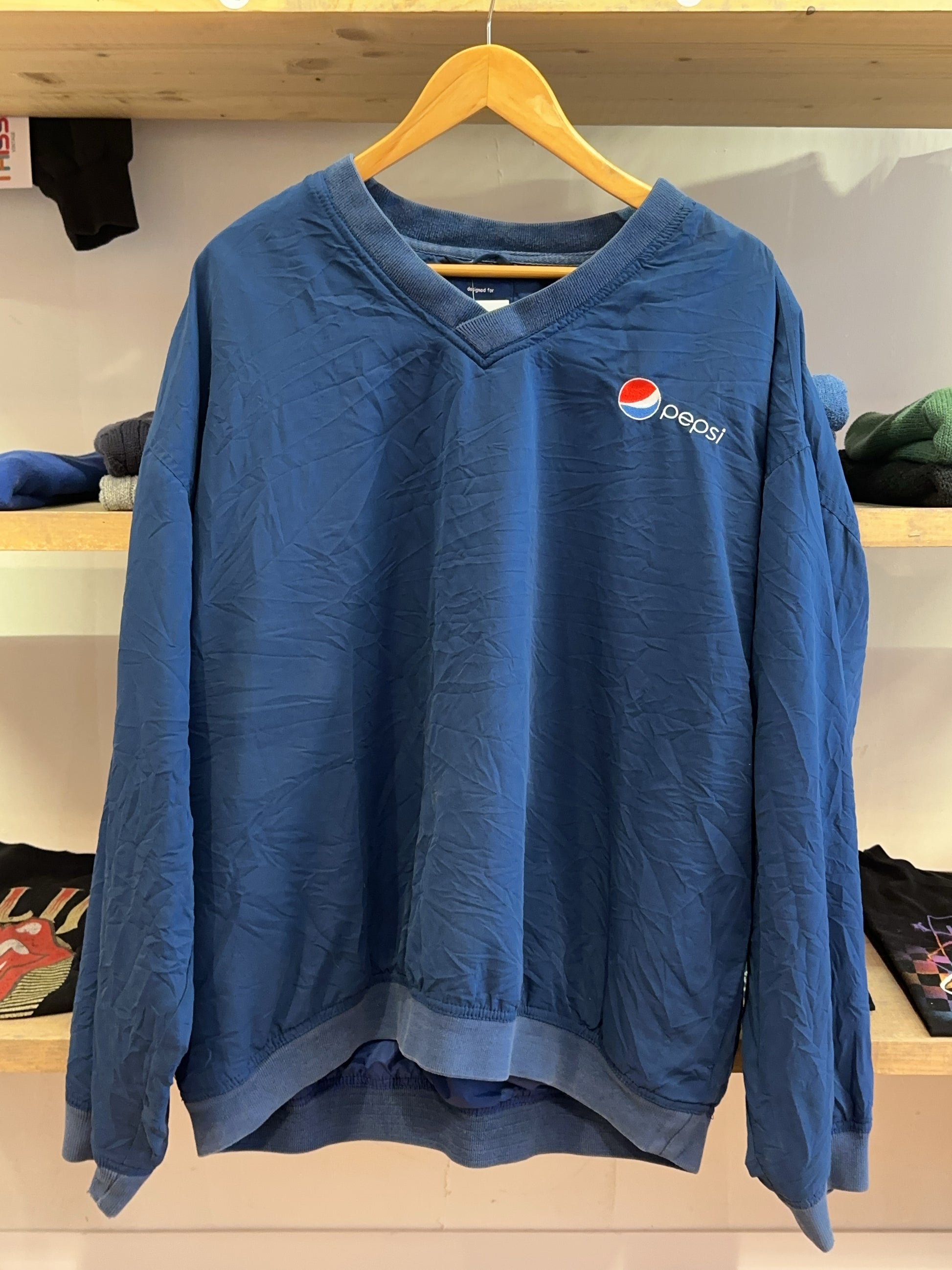 XL - Vintage Pepsi Aramark Employee Pullover Windbreaker Jacket