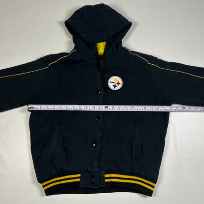 L - 2000's Pittsburgh Steelers NFL Women's Hooded Varsity Jacket