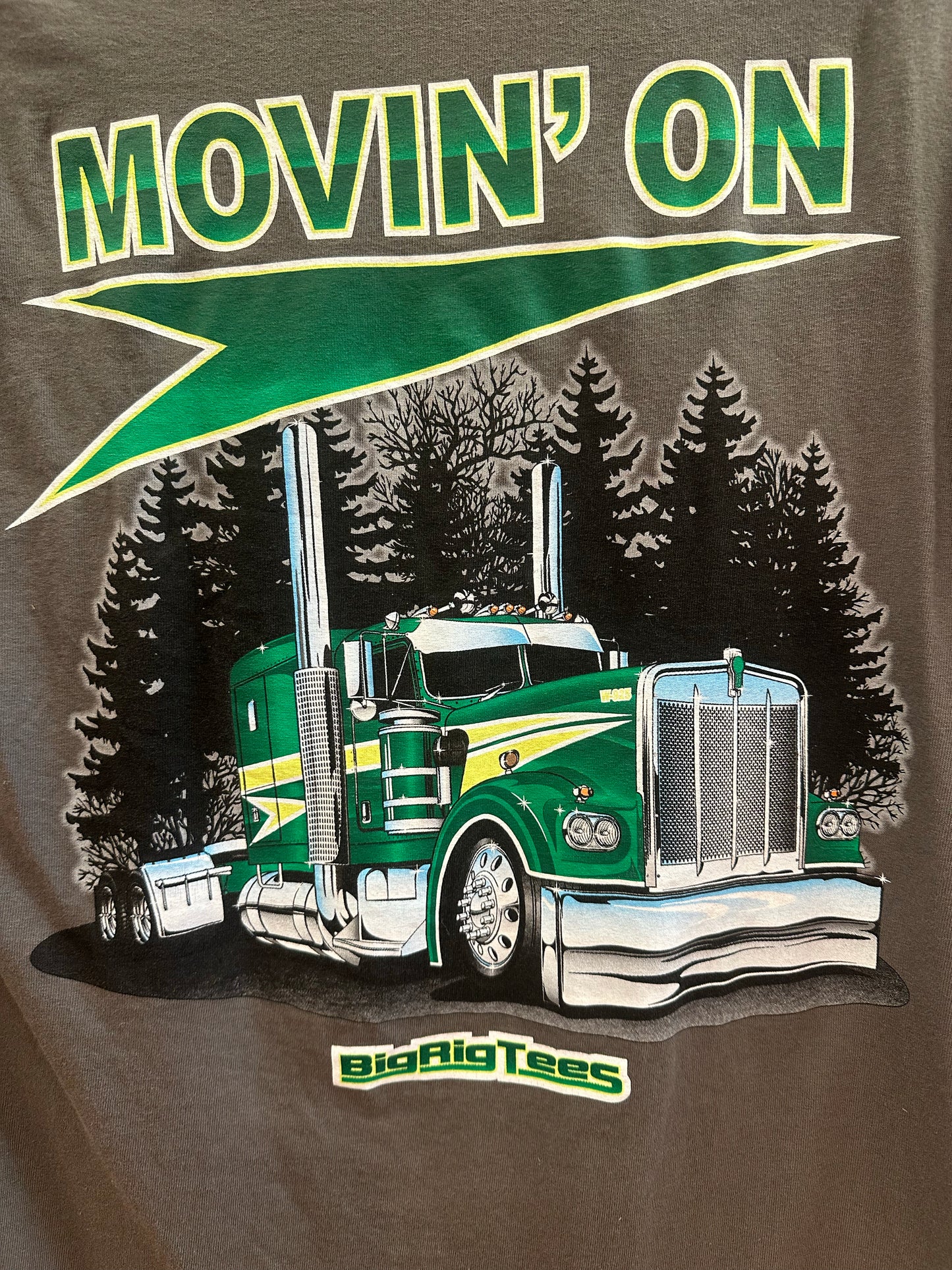 M - Big Rigtees Movin' On Truck Graphic T-Shirt