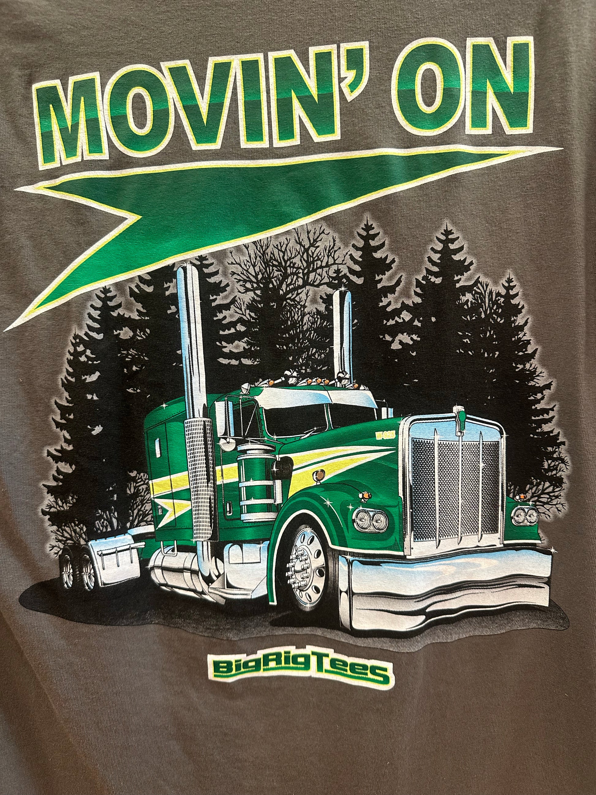 M - Big Rigtees Movin' On Truck Graphic T-Shirt