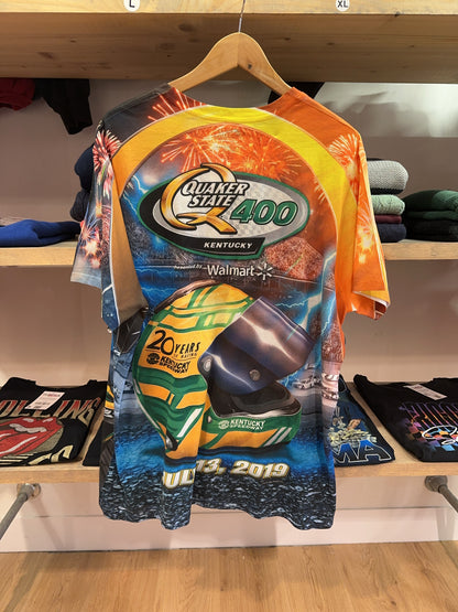 XL - 2019 Kentucky Speedway Quaker State 400 All-Over Print Racing T-Shirt