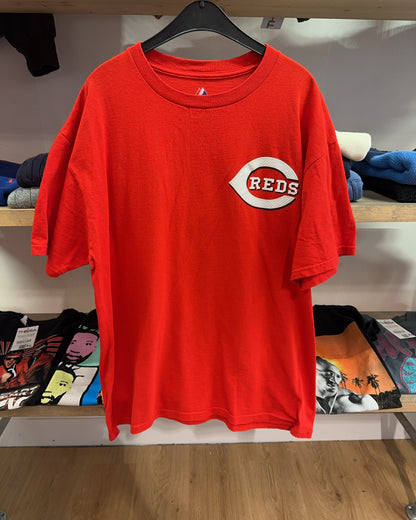 L - Cincinnati Reds Majestic #4 Red T-Shirt