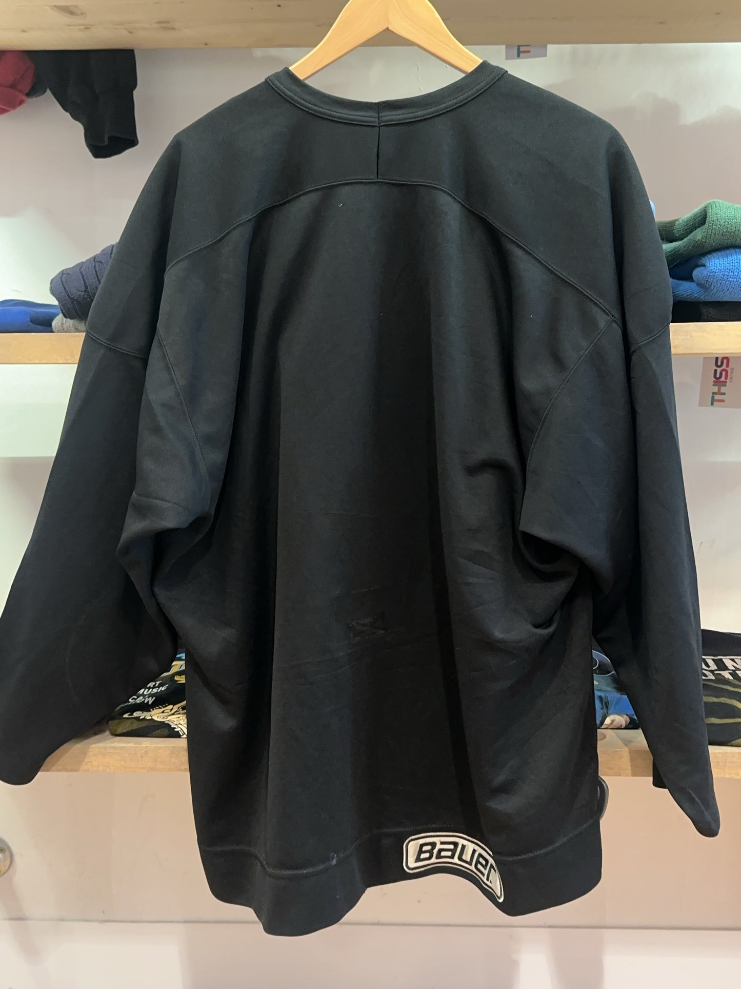 XL - Bauer Black Hockey Graphic Long Sleeve Shirt
