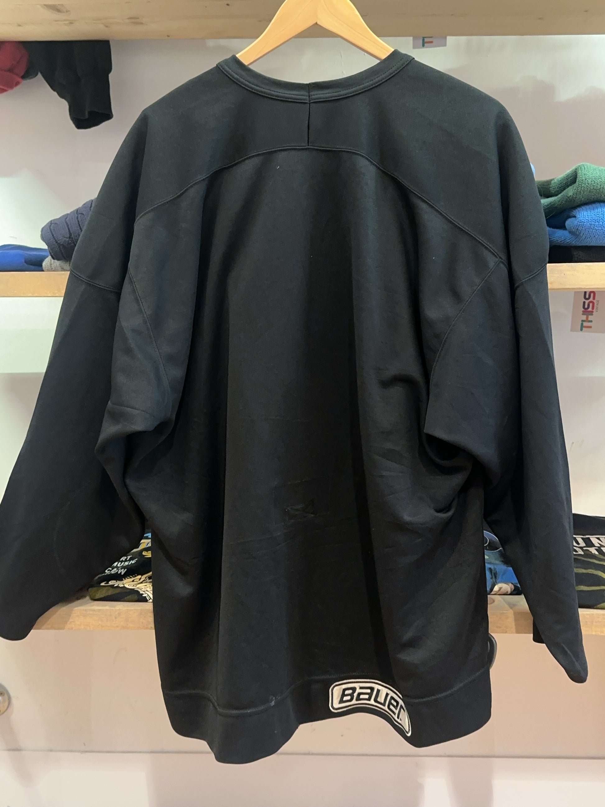 XL - Bauer Black Hockey Graphic Long Sleeve Shirt