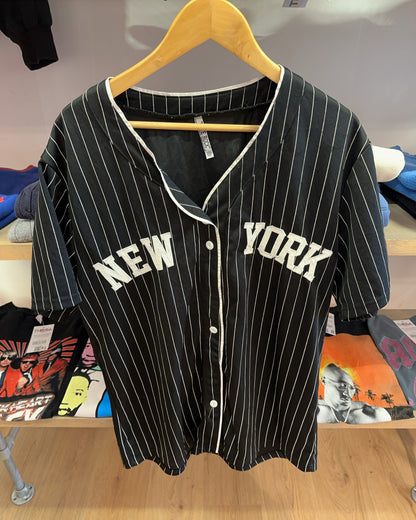 XXL - New York Pinstripe Baseball Jersey