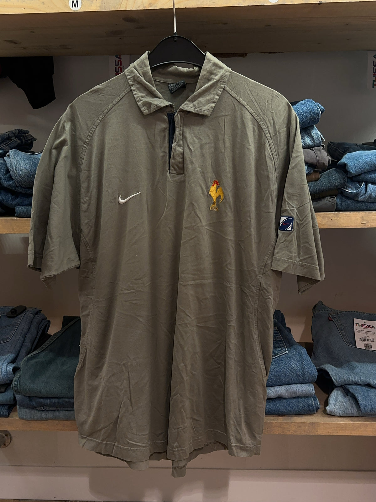 XL - Nike France FFR Vintage Rugby Polo Shirt
