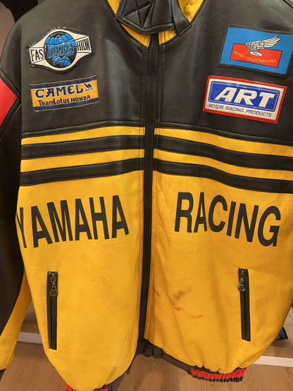 XXL - Vintage 1990's Yamaha racing vintage leather Jacket