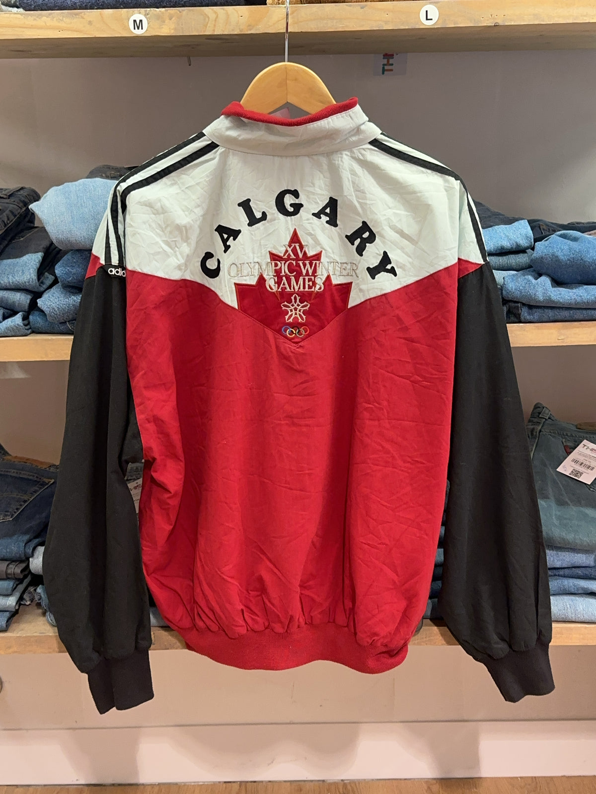 L - Vintage 1990's Adidas Adidas Calgary 1988 XV Winter Olympic Games Jacket