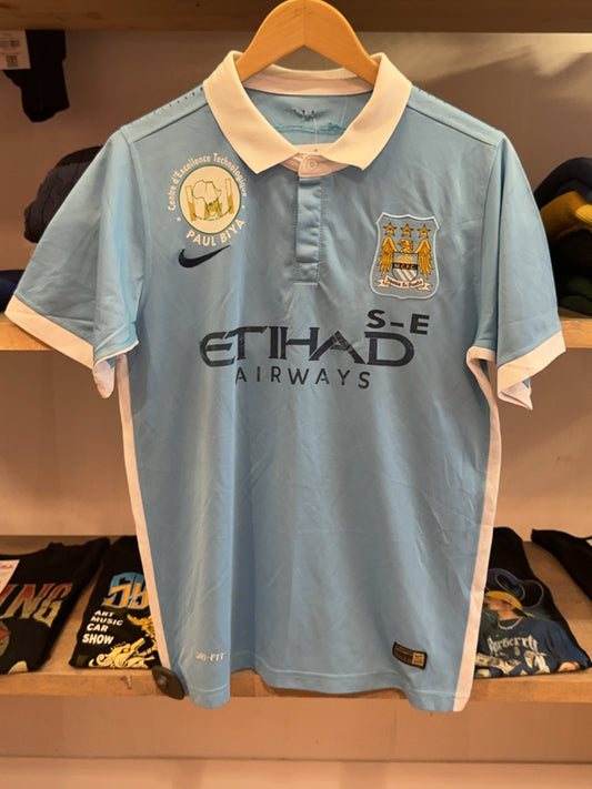 2015-16 Manchester City Nike Home Football Shirt - S