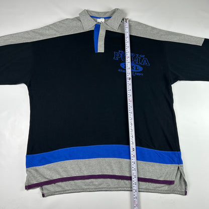 M - 1990's Property of PUMA Athletic Dept. Long Sleeve Polo Shirt