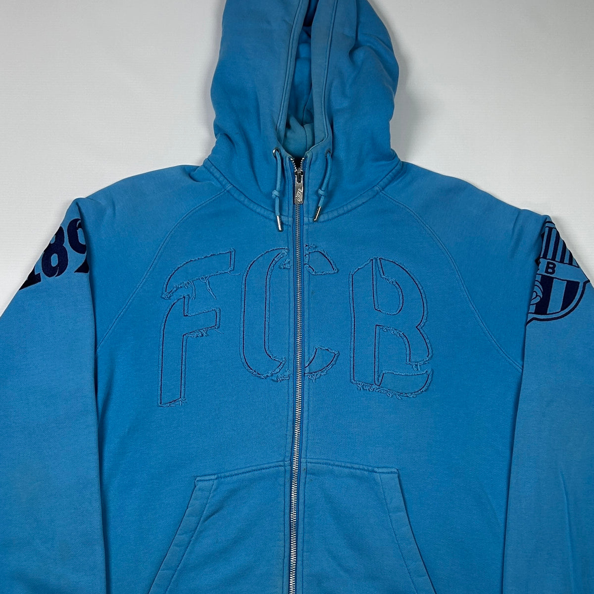 S - Nike FC Barcelona Blue Zip-Up 2012-13 Hoodie