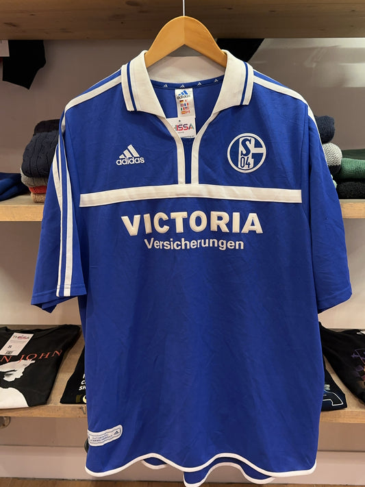 2001-2002 FC Schalke 04 Adidas Home Football Shirt Böhme #8 - XXL