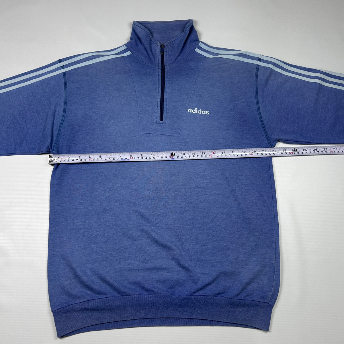 M - 1980's Adidas Blue Quarter Zip Track Jacket