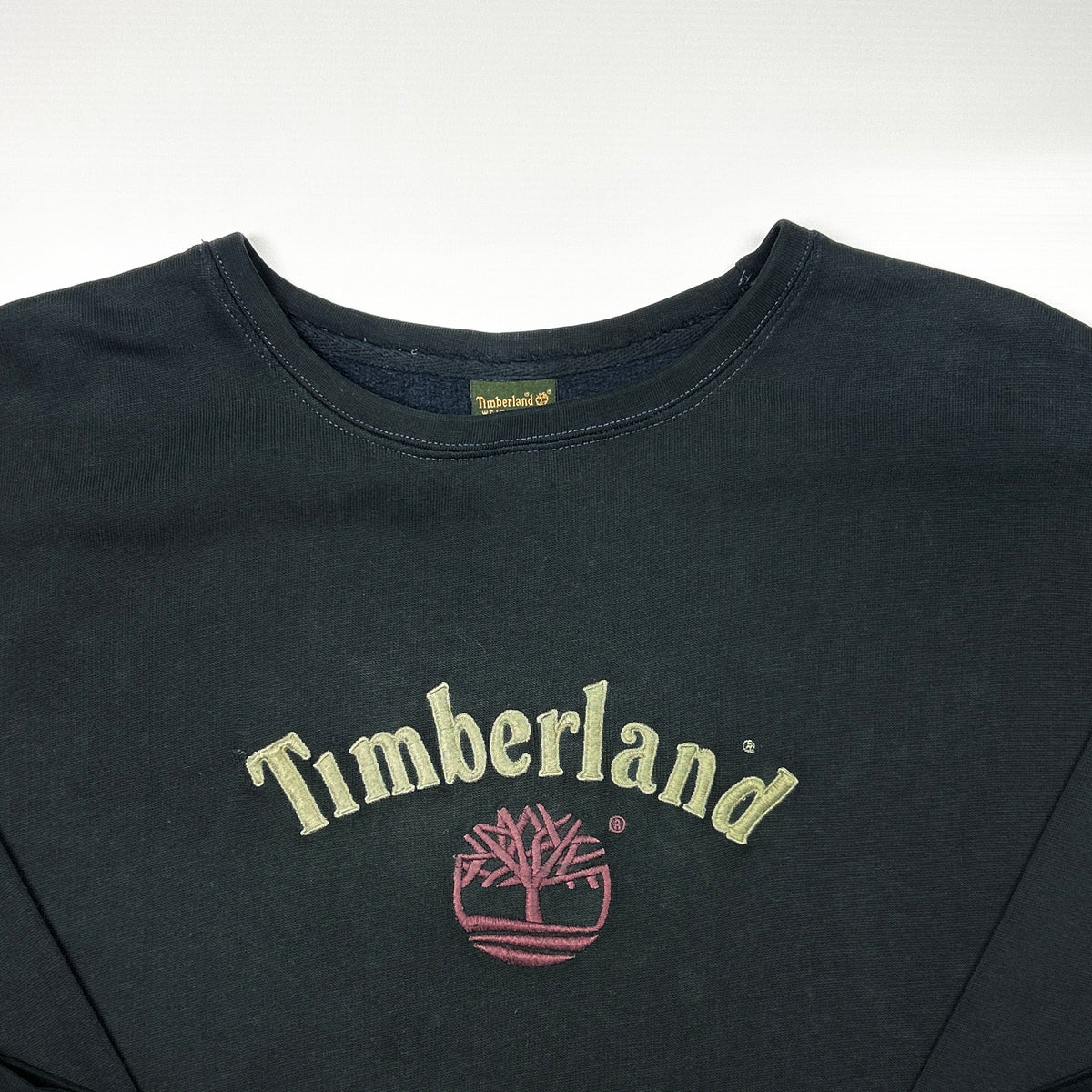 M - Timberland 2000's Weathergear Black Crewneck Sweatshirt