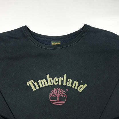 M - Timberland 2000's Weathergear Black Crewneck Sweatshirt