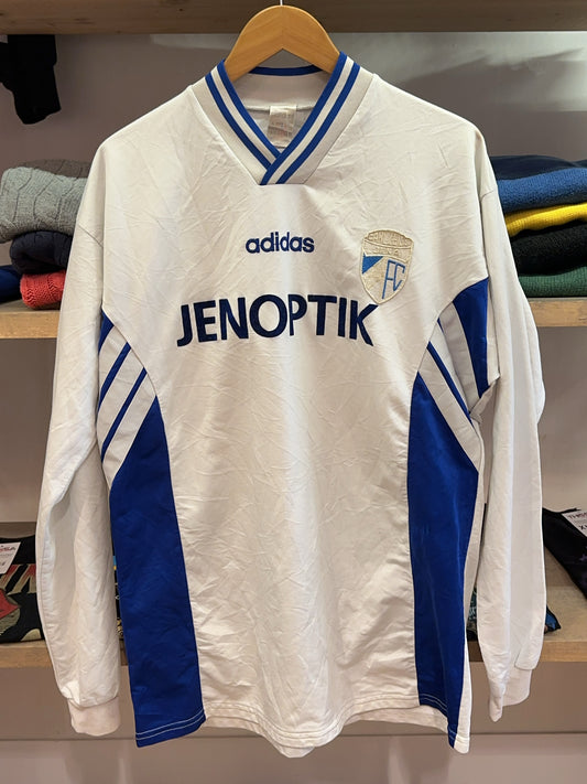 1990's FC Carl Zeiss Jena Adidas Away Football Shirt 7 - XL