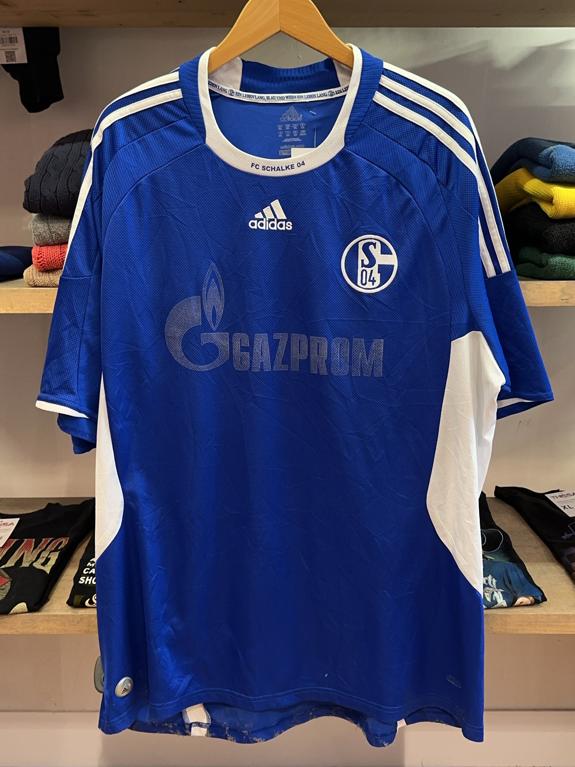 2008-2010 FC Schalke 04 Adidas Home Football Shirt - XXL