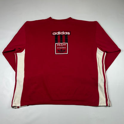 XXL - 1990's Adidas Red Vintage Trefoil Sweatshirt