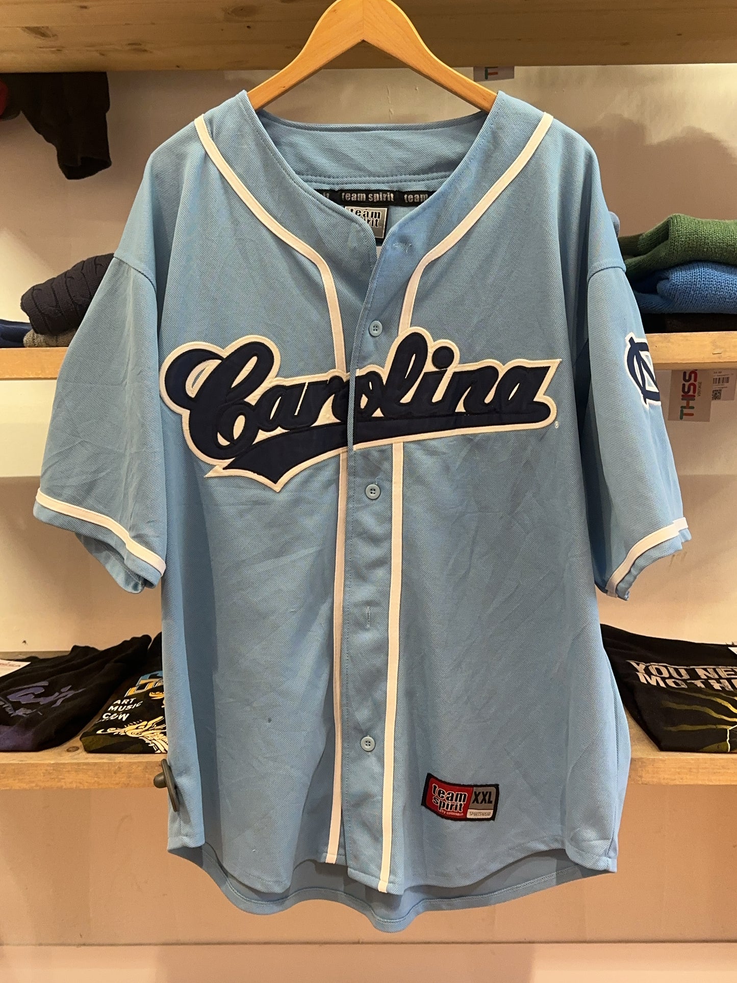 XL - North Carolina Tar Heels Light Blue Baseball Jersey