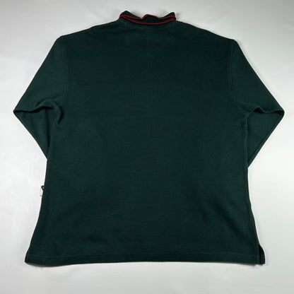 XXL - 1990's Nike Vintage Green Long Sleeve Polo Shirt