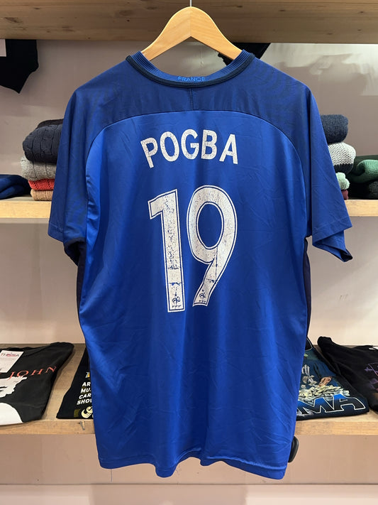 2016-17 France Pogba Nike Home Football Shirt #19 - L