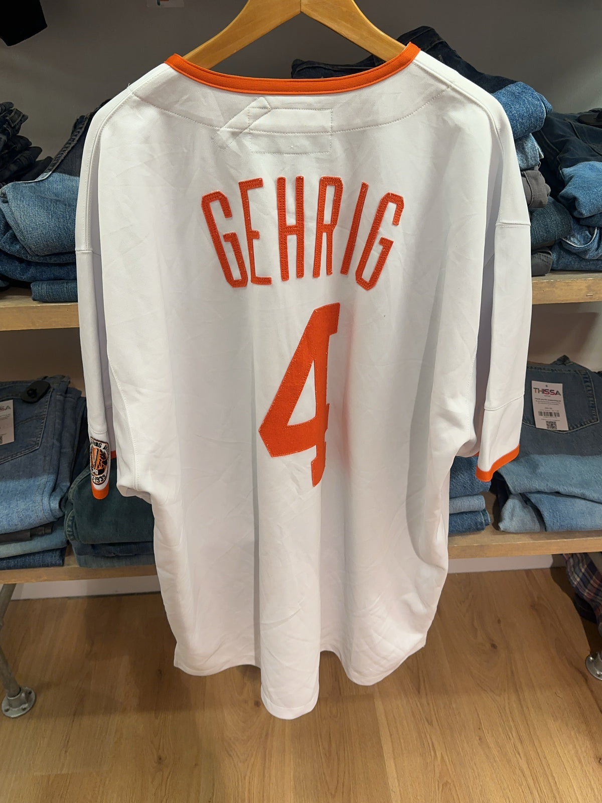 XXL - Louisville Slugger Hillerich & Bradsby Co. White Orange Baseball Jersey
