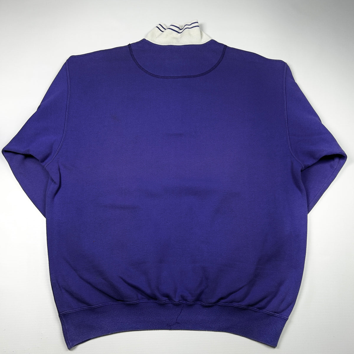 XL - Vintage 1990's Le Coq Sportif Purple Quarter-Zip Sweatshirt