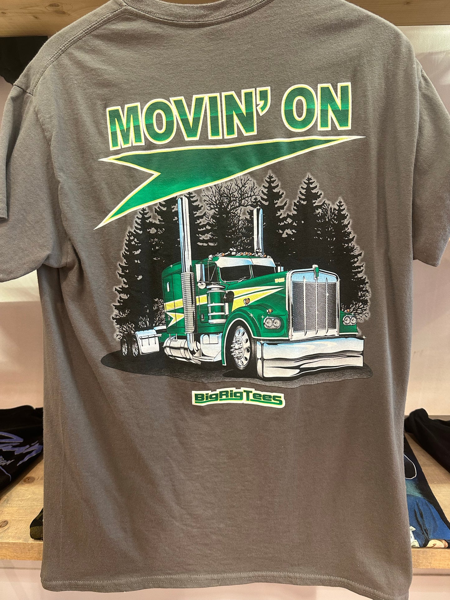 M - Big Rigtees Movin' On Truck Graphic T-Shirt