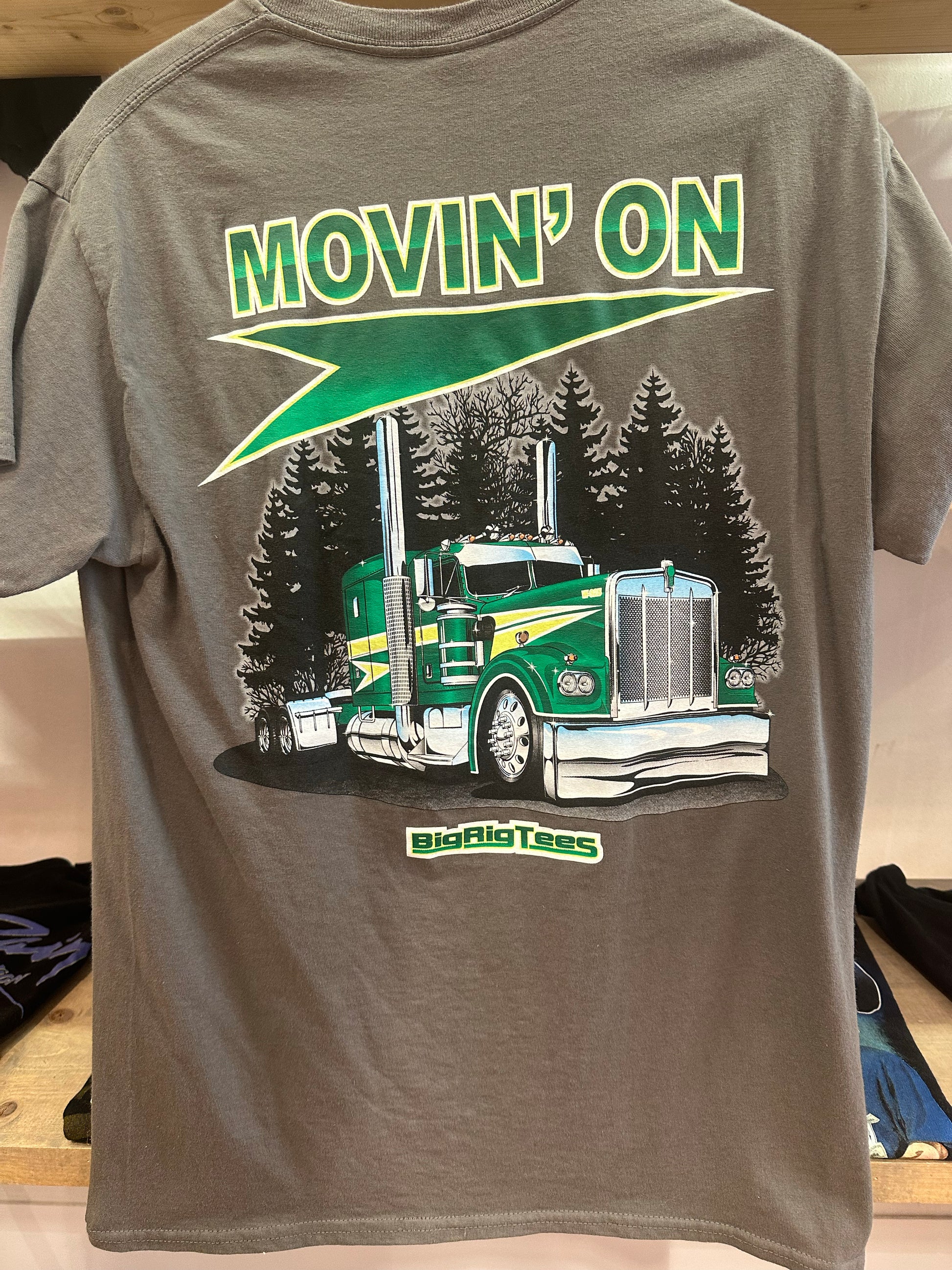M - Big Rigtees Movin' On Truck Graphic T-Shirt