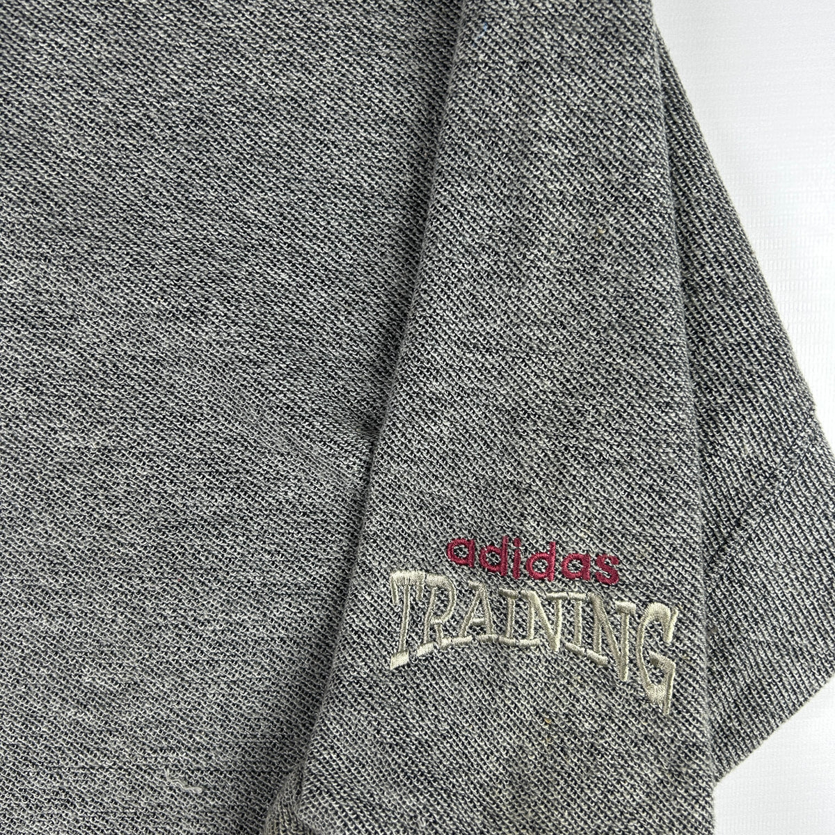 M - 2000's Adidas Training Grey Hooded Pullover Sweatshirt