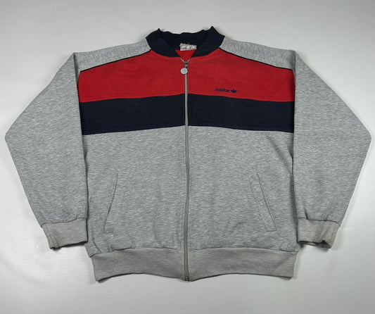 M - 1980's Adidas Vintage Trefoil Colorblock Zip-Up Track Jacket