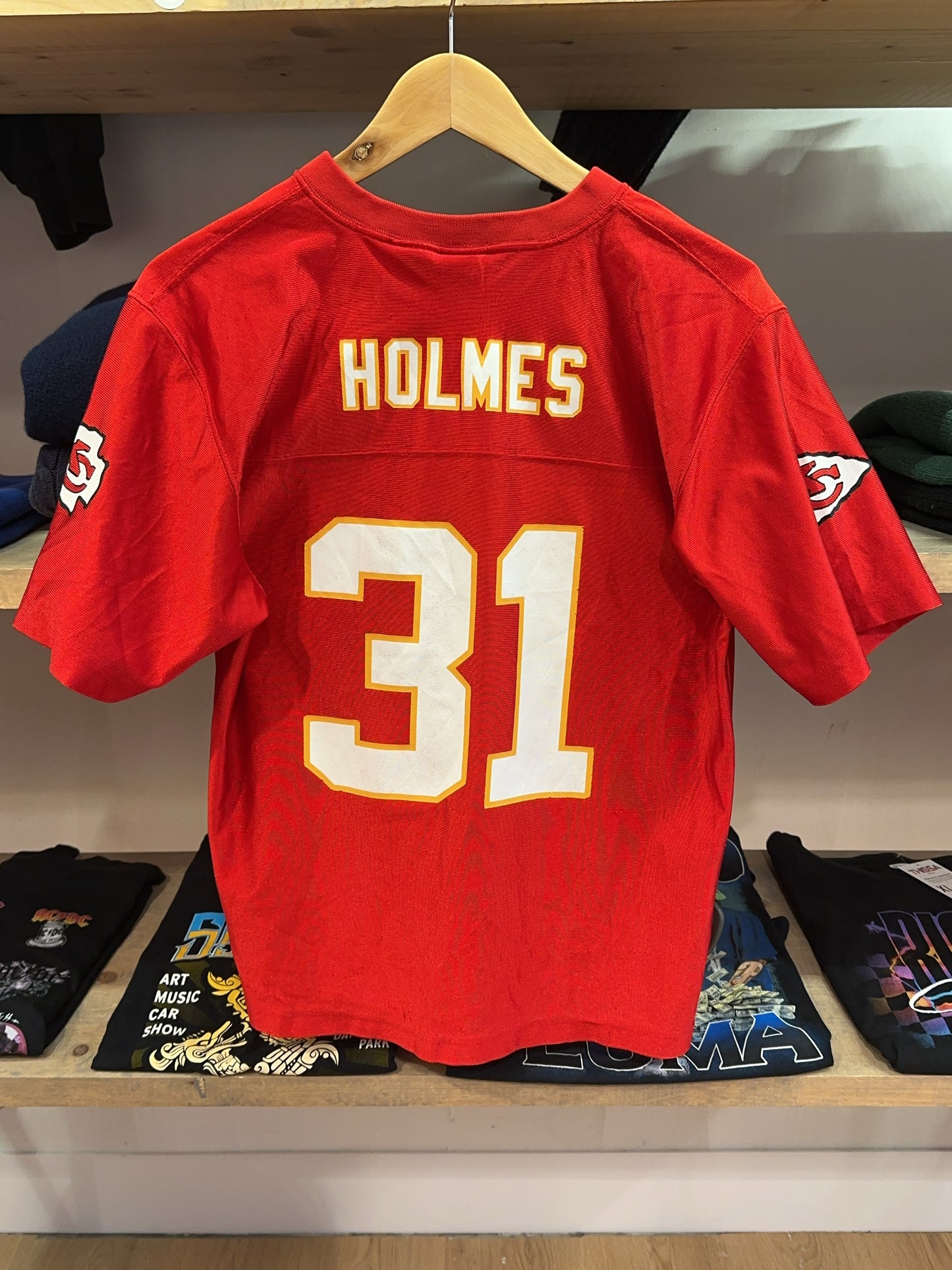 S - 2000s Kansas City Chiefs NFL Home Football Shirt Holmes #31
