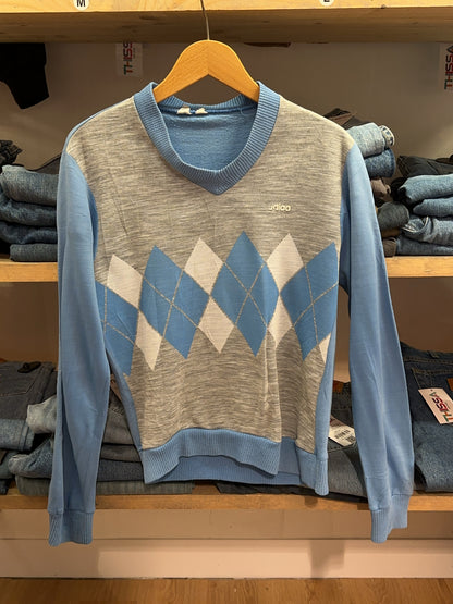 S - Vintage 1980's Adidas Greenwich Diamond Sweatshirt