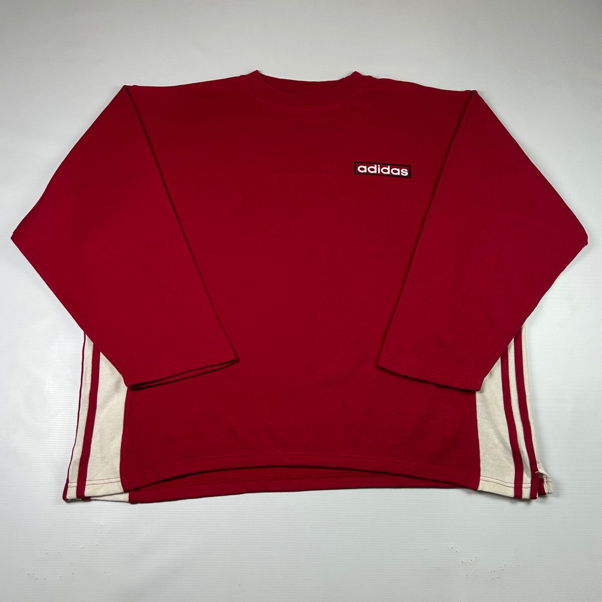 XXL - 1990's Adidas Red Vintage Trefoil Sweatshirt