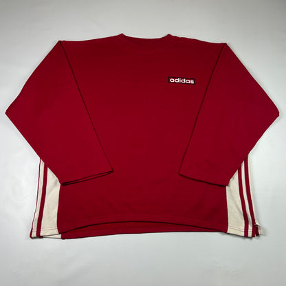 XXL - 1990's Adidas Red Vintage Trefoil Sweatshirt