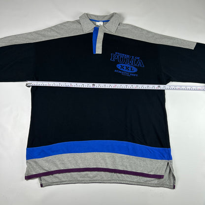 M - 1990's Property of PUMA Athletic Dept. Long Sleeve Polo Shirt