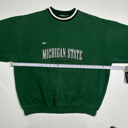 L - Vintage 1990's Reebok Michigan State Spartans Crewneck Sweatshirt