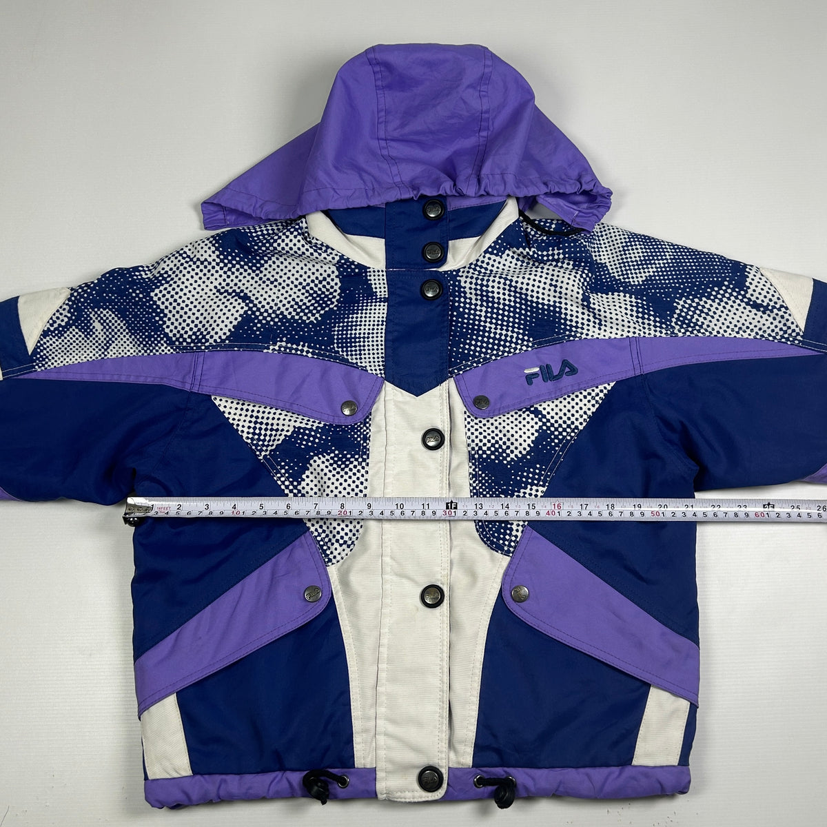 S - Vintage 1990's Fila Purple Blue Hooded Ski Jackets