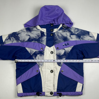 S - Vintage 1990's Fila Purple Blue Hooded Ski Jackets